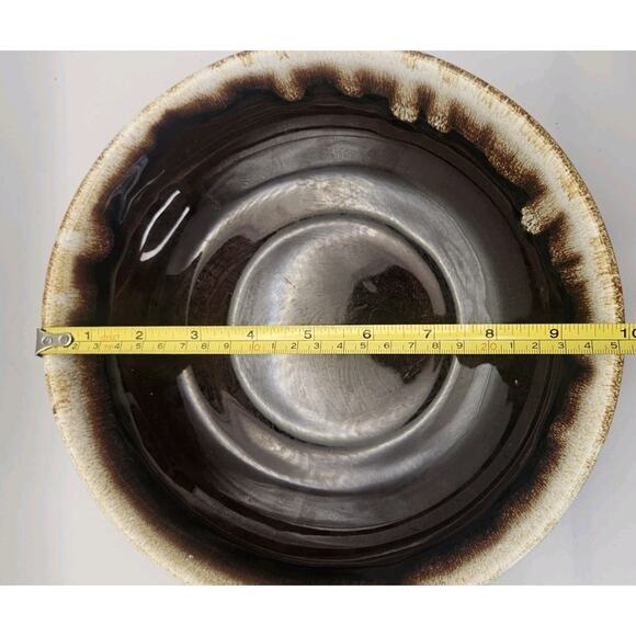 Pfaltzgraff Gourmet Brown Drip Pottery Large 10" Serving Bowl Vintage - Picture 7 of 8
